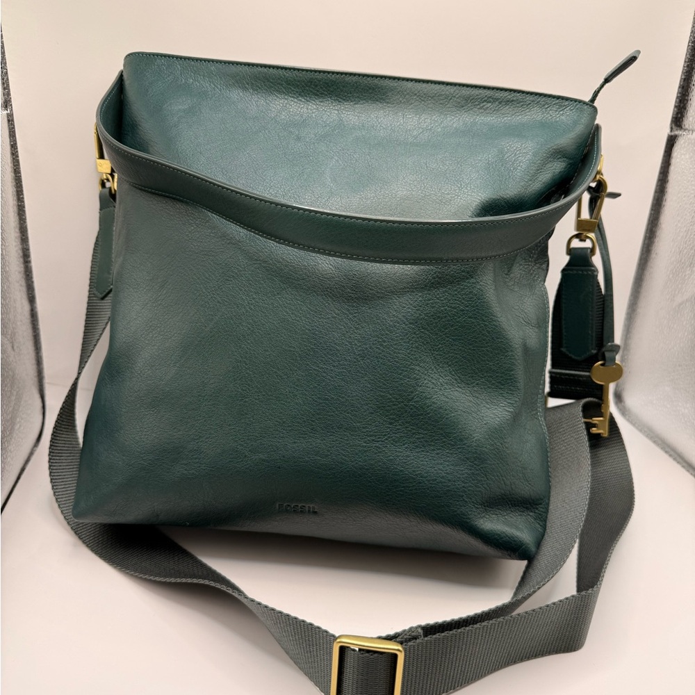 Fossil Maya Leather Hobo Bag Alpine Green